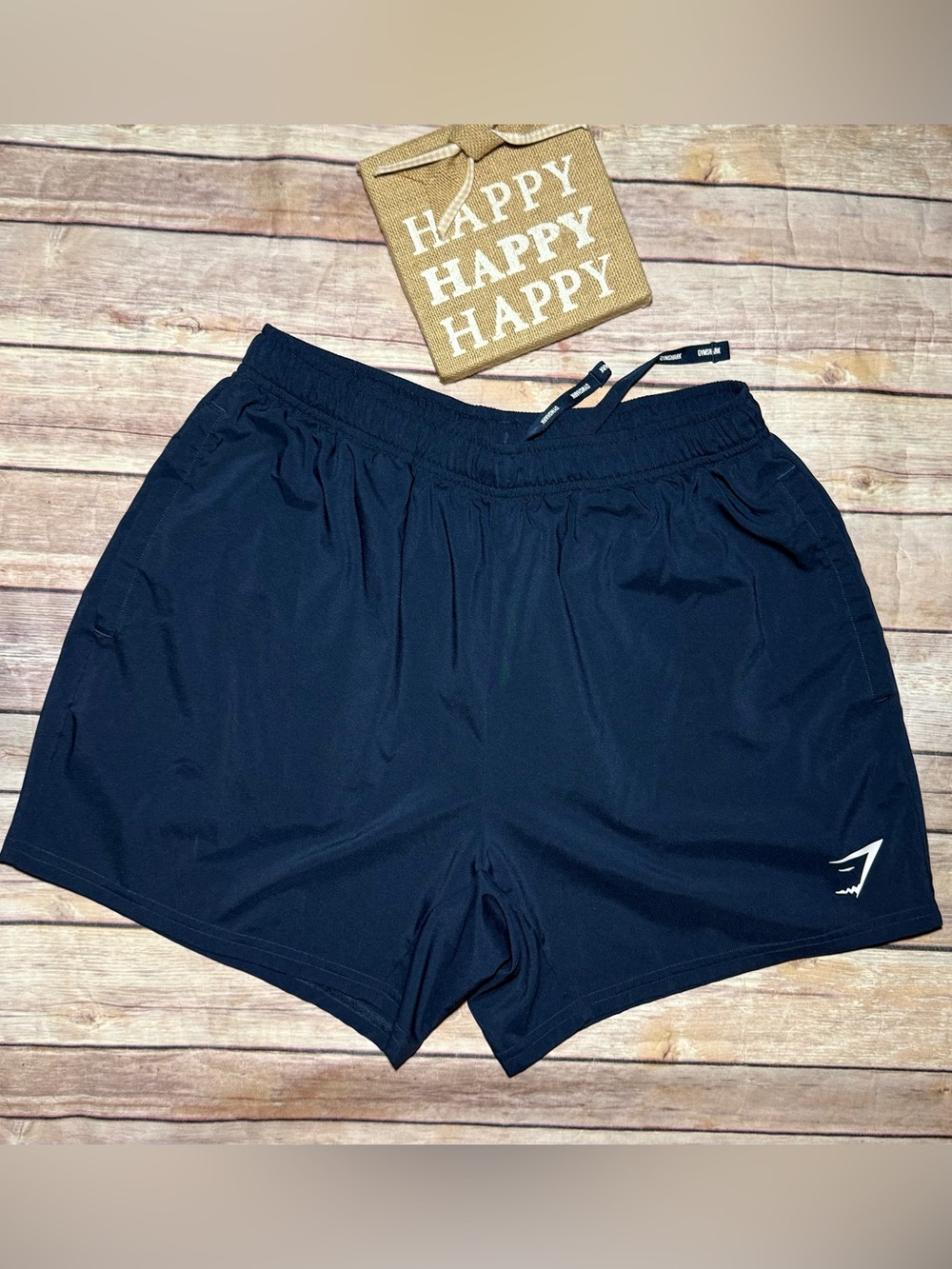 Gymshark Dark Navy Drawstring Training Shorts size Medium